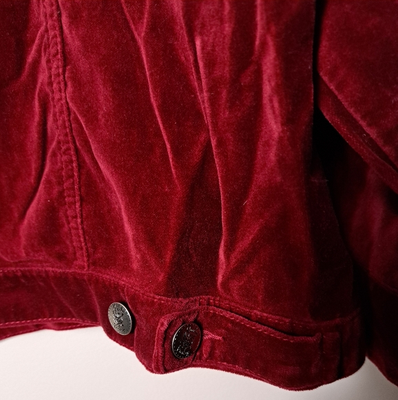 Quacker Factory - Red Velvet Snowman Jacket - Size 2X - Winter Snow Flakes - Picture 6 of 14